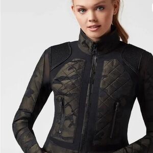 Women's Olive/Black Camouflage Moto Jacket NWT